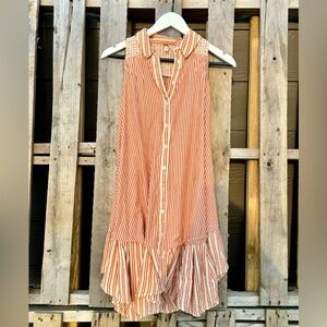 Free People Be Real Mini Dress rust combo size small